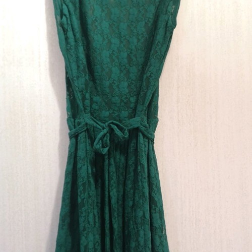 Angel City dress used, lace, size L, cypress green