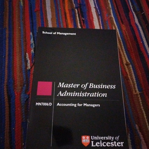 MBA University of Leicester Accounting for Managers book new