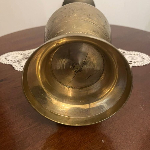 Handmade brass vase used with engraved details height 35cm