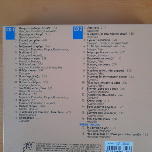 Double CD Manolis Rasoulis Ti Gyreveis Mes Tin Kina Tsaki Tsan like new, entechno