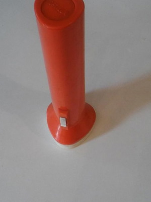 Old flashlight used, functional with 3 large batteries