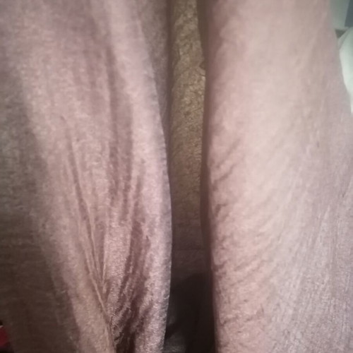 Cotton polyester fabric new, 2.80m height, semi-transparent, chocolate brown
