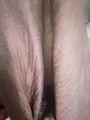 Cotton polyester fabric new, 2.80m height, semi-transparent, chocolate brown