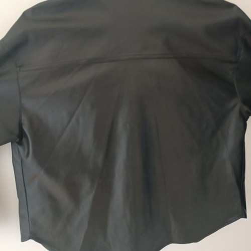Stradivarius μαύρο πουκάμισο overshirt δερματίνη μέγεθος M σαν καινούργιο