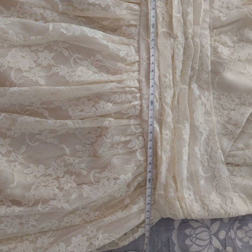 Lace cocktail dress used, beige, size M