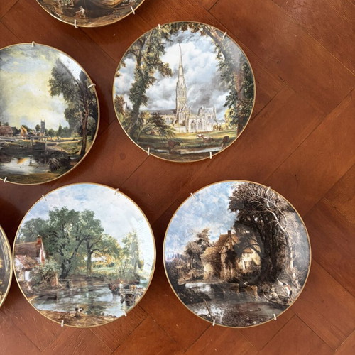 Σετ 6 διακοσμητικά πιάτα Constable, Crown Staffordshire Victoria and Albert Museum