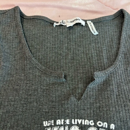 Crop sleeveless top like new, gray short size M