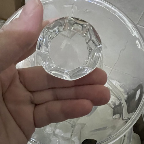 Crystal large Bohemia fondue bowl new