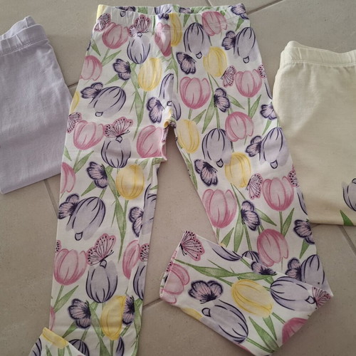 Pepco set of 3 leggings for girls used, size 122 cm