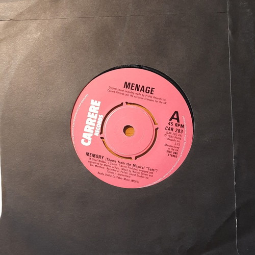 Vinyl 45 rpm records used, pack of 5, foreign '80s hits