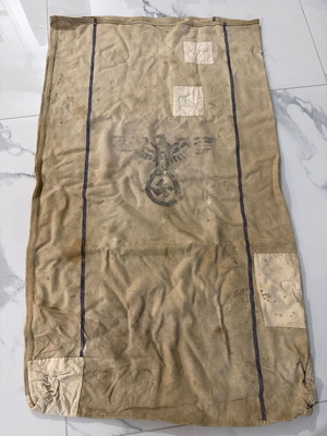 Γερμανικός στρατιωτικός σάκος WWII μεταχειρισμένος, καμβάς Wehrmacht με σφραγίδα