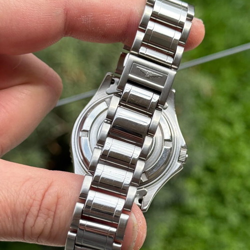 Longines Admiral 5 Star automatic watch used, steel, gray