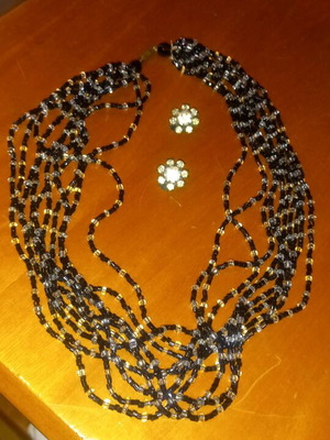 Handmade jewelry set necklace and earrings new