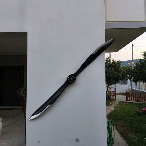 Handmade decorative wooden airplane propeller new, length 220 cm