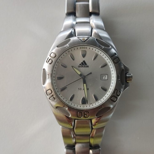 Adidas Diver 10-0143 watch like new with silver dial and steel bracelet