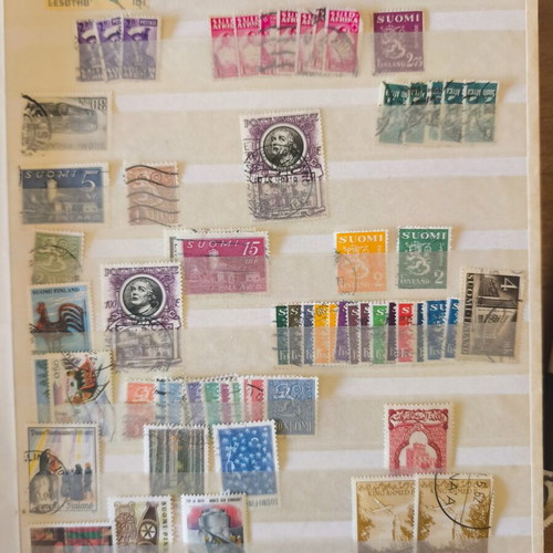 Multinational lot of used sealed stamps 1930-1990