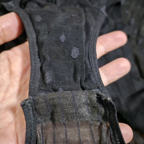 Sexy semi-transparent Billetdoux bodysuit new, black, size medium