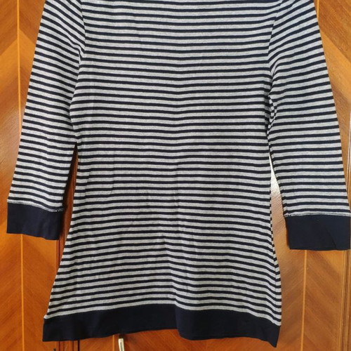 M&S cotton striped blouse used, size S/M, black