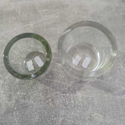 Glass Candle Holders Set of 2 for Thick Tealight, Like New