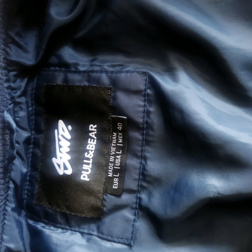 Pull & Bear STWD Navy varsity bomber jacket size L like new
