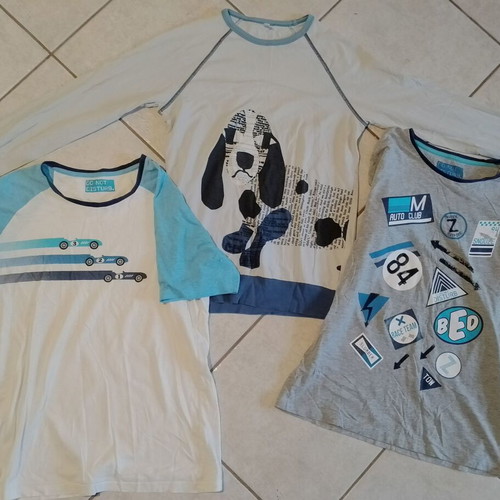 Boys' t-shirt pack used, 3 pieces for ages 13-14