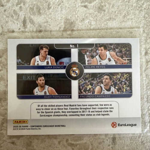 Real Madrid Team Quads Euroleague Contenders card like new