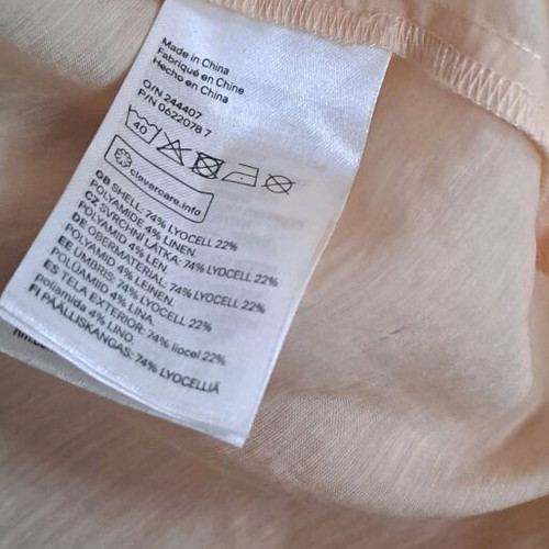 H&M shirt soft peach with oversized balloon sleeves, new