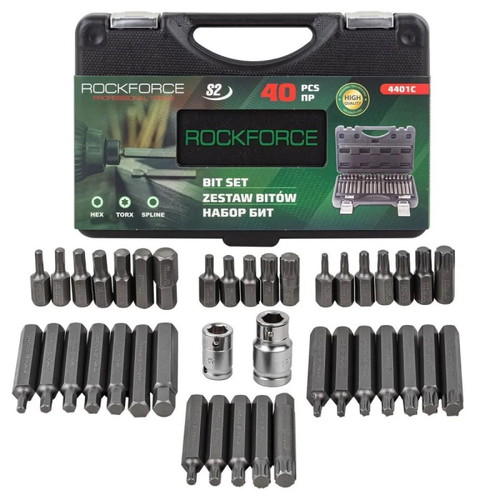 RockForce 40-piece bit set new, star and torx tips