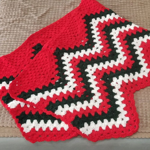 Wool Christmas scarf new, handmade