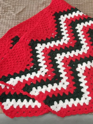 Wool Christmas scarf new, handmade