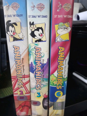 Animaniacs VHS tapes used, pack of 3