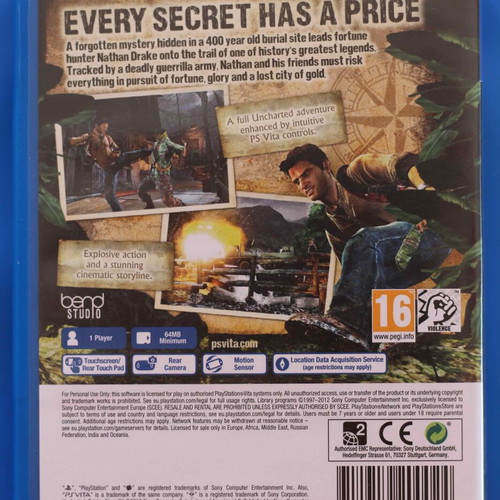 Uncharted: Golden Abyss Playstation Vita like new