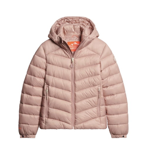 Superdry Hooded Fuji Padded Jacket, women's, vintage blush pink