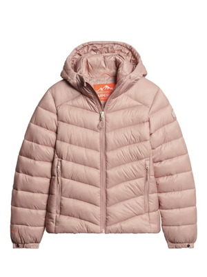 Superdry Hooded Fuji Padded Jacket, women's, vintage blush pink