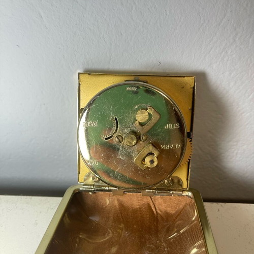 Vintage Elgin travel alarm clock working, like new