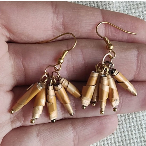 Yellow Gold Cluster Earrings handmade made to order