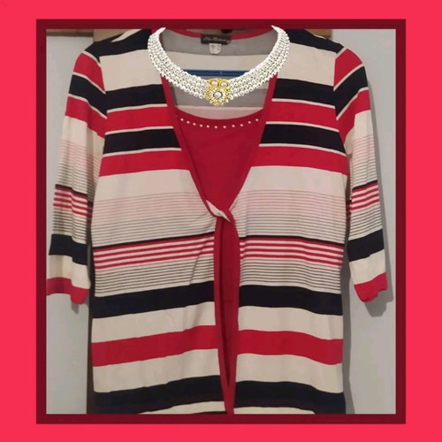 Blouse with beautiful color combinations and design, like new, size L