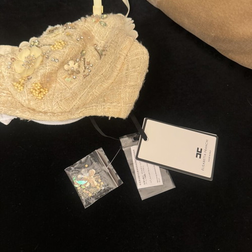 Elisabetta Franchi set skirt and top new, beige
