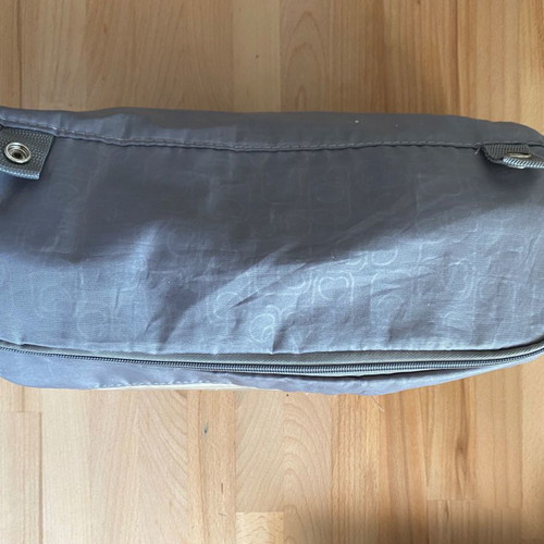 Delsey Paris large travel toiletry bag used, gray