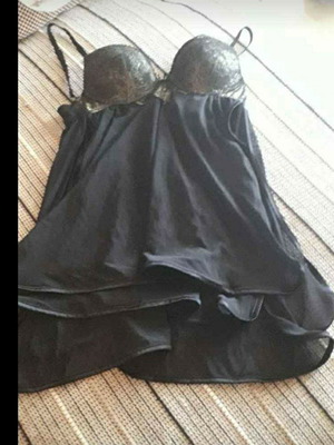 Νυχτικό καινούργιο, μαύρο, μέγεθος S