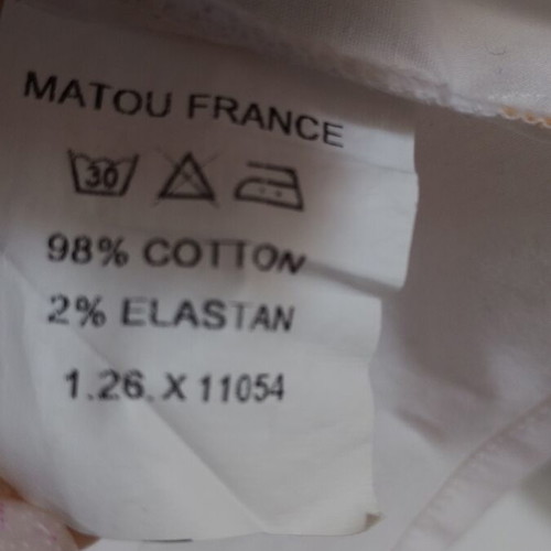 Matoufrance white shirt with collar details and pearl buttons like new