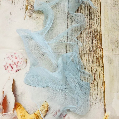 Decorative nets pack used, plastic, green and blue