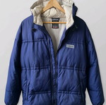 Adidas vintage puffy jacket 90's used, very warm, blue