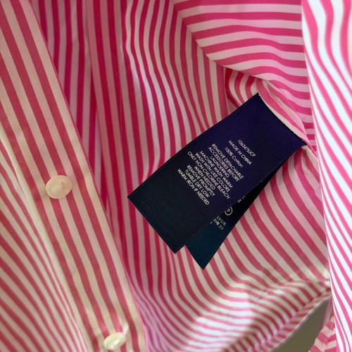 Polo Ralph Lauren women's shirt new, pink and white, size S/M