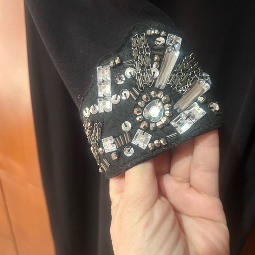 Dress with stones black XL like new