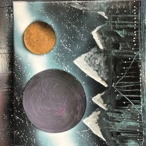 Astrikos Orizontas Original Handmade Canvas Painting