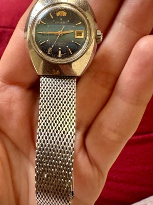 Orient automatic vintage women's watch used, silver