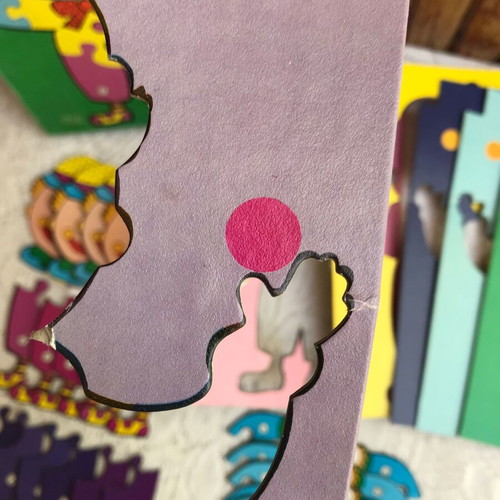 Puzzlino Clown by Assim Toys vintage board game used