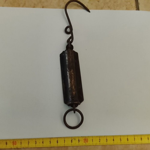 Vintage spring scale with hook used