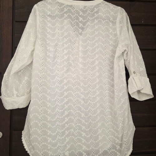 FatFace Broderie Anglaise Blouse white, new, size M